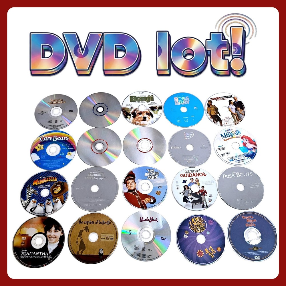 Lot Of 21 Movies Family & Animation Favorites 22‎ Loose Discs DVD Wholesale Bulk